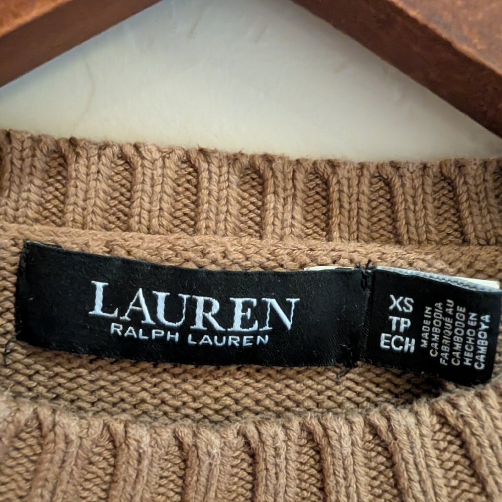 Lauren Ralph Lauren Beagle Dog Intarsia Cotton Sweater XS - Picture 4 of 9